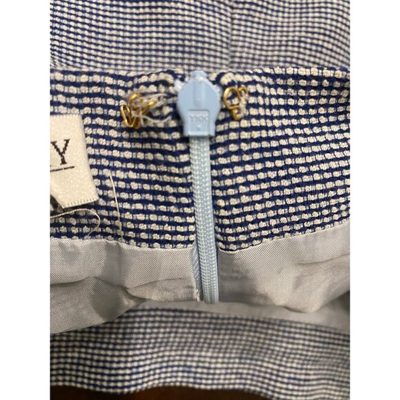 Vintage St. John Griffith Gray Blue White Skirt Suit‎ Wool Blend Italian Sze 12 - Picture 16 of 16